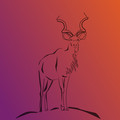 Antelope Silhouette On Gradient Background.jpeg